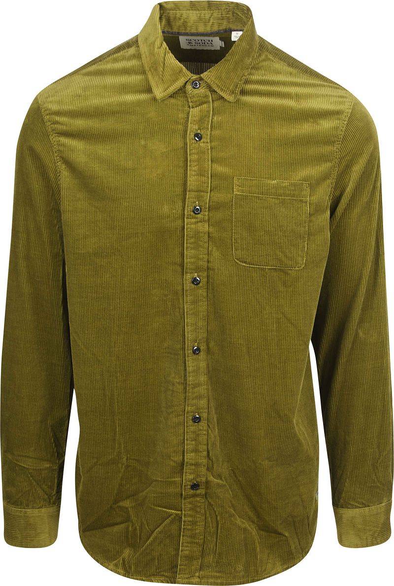 Scotch and Soda Solid Corduroy Hemd Grün - Größe XXL von Scotch and Soda