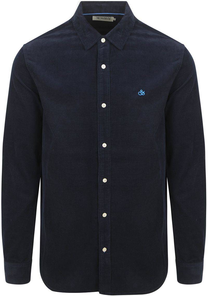 Scotch and Soda Solid Corduroy Hemd Schwarz - Größe L von Scotch and Soda