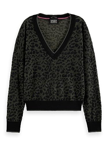 Animal Jacquard V Neck Pullover von Scotch & Soda