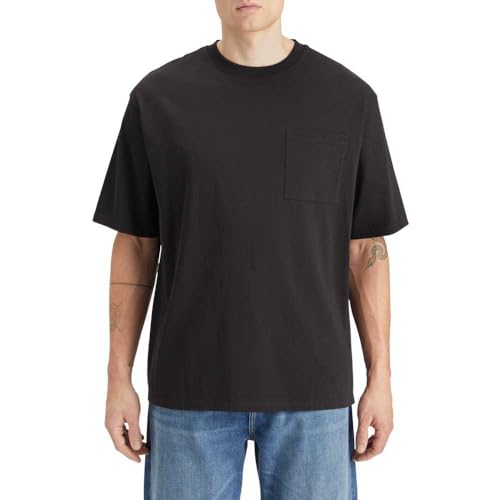 Scotch & Soda Men's Core-3 Crosses Loose Fit Pocket T-Shirt, Black, S von Scotch & Soda