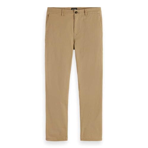 Scotch & Soda Men's Core-Drift-Cotton-Blend Twill Chino Pants, Sand, 36 W/32 L von Scotch & Soda