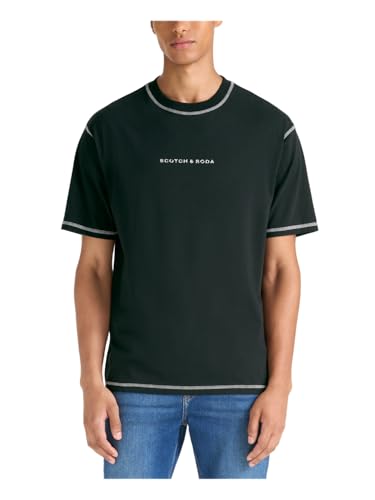 Scotch & Soda Herren T-Shirt Core - Logo Front Chest T-Shirt, Schwarz,L von Scotch & Soda