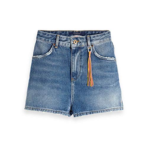 Maison Scotch Damen Short High Rise Wide Leg Short - Blauwalking 148680 Blauwalking 26 von Scotch & Soda