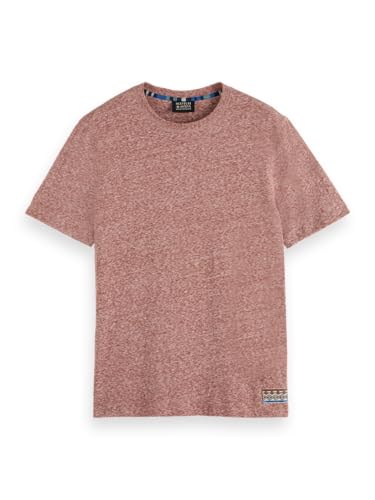 Scotch & Soda Herren Regular Fit Melange T-Shirt, Wine 0640, XL EU von Scotch & Soda