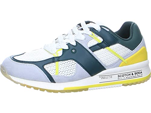 SCOTCH & SODA FOOTWEAR Herren VIVEX Low Lace Shoe, Grey/Off wht Multi, 42 EU von Scotch & Soda