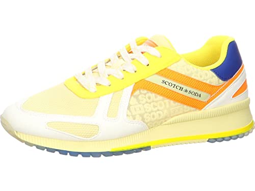 SCOTCH & SODA FOOTWEAR Herren VIVEX Sneaker, Yellow Multi, 42 EU von Scotch & Soda