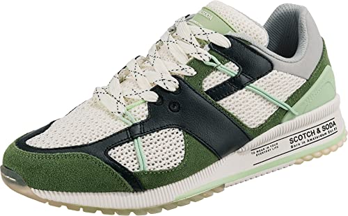 SCOTCH & SODA Footwear Herren VIVEX Sneaker, Green Multi, 42 EU von Scotch & Soda