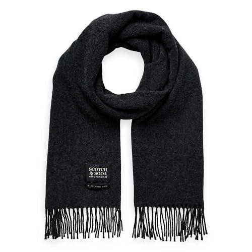 Scotch and Soda Virgin Fringed Scarf One Size, grau, Einheitsgröße von Scotch & Soda