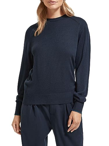 Scotch & Soda Damen Basic Crew Neck Pullover, Night, L von Scotch & Soda