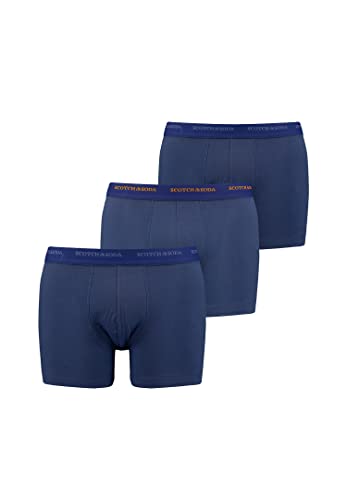 Scotch & Soda Classic Herren Boxershorts Unterhosen Männer Bio Baumwolle im 3er-Pack, Farbe:Blue, Bekleidungsgröße:S von Scotch & Soda