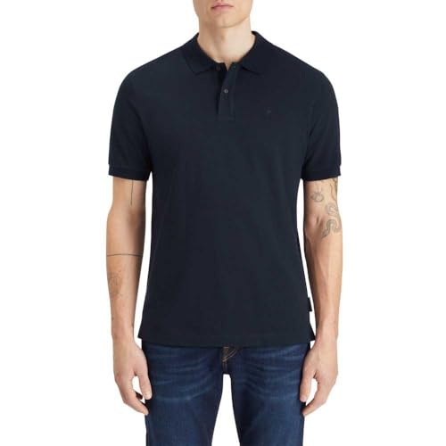 Scotch & Soda Men's Core-Logo Pique Polo Shirt, Night, XL von Scotch & Soda
