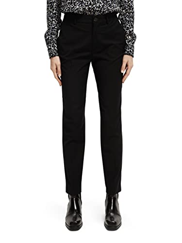 Scotch & Soda Damen Lowry Slim-Fit Pants, Black, 27W / 30L von Scotch & Soda