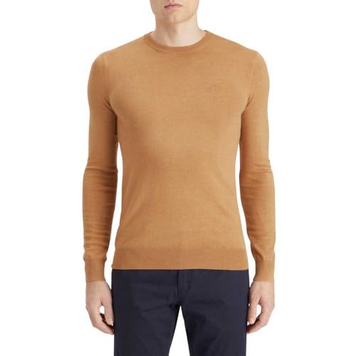 Scotch & Soda Men's CORE-Viscose Crewneck Pullover Sweater, Light Camel, M von Scotch & Soda