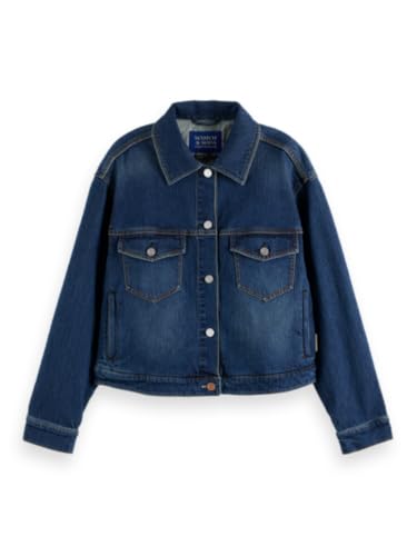 Scotch & Soda Damen 750 Year Celebration Cropped Denim Jacket Jeansjacke, Let It Rain V466, M von Scotch & Soda