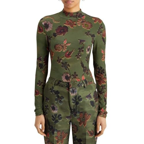Scotch & Soda Damen AOP Long Sleeve T-Shirt, Poetry Tapestry Military 7369, XS EU von Scotch & Soda