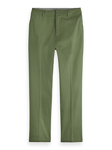 Scotch & Soda Damen Abott Mid Rise Tapered Chino in Organic Cotton Pants, Army 0115, 28W / 34L EU von Scotch & Soda