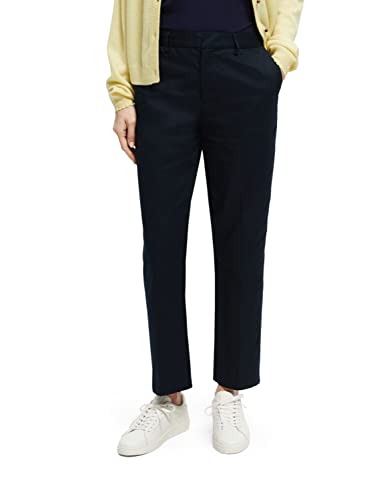 Scotch & Soda Damen Abott - Mid Rise taps toelopende chino in biologisch katoen Hose, Night 0002, 24W / 30L EU von Scotch & Soda