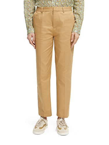 Scotch & Soda Damen Abott - Mid Rise taps toelopende chino in biologisch katoen Hose, Sand 0137, 25W / 30L EU von Scotch & Soda