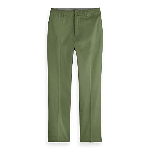Scotch & Soda Damen Abott - Mid Rise taps toelopende chino in biologisch katoen Pants, Army 0115, 26W / 30L EU von Scotch & Soda