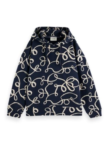 Scotch & Soda Damen All Over Printed Sweatshirt, Ribbon Navy AOP V460, L von Scotch & Soda