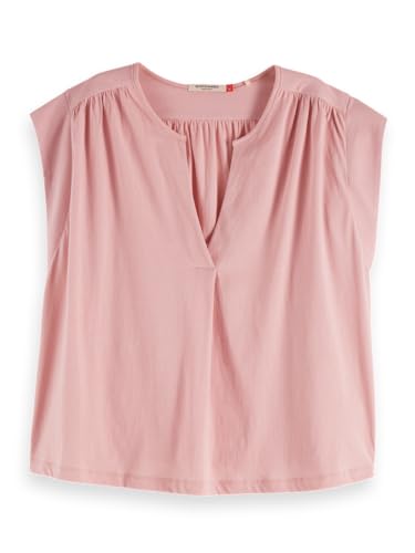 Scotch & Soda Damen Drapey V-Neck T-Shirt, Brüniertes Flieder U633, L von Scotch & Soda