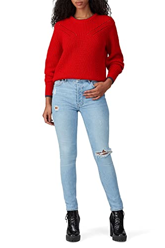 Scotch & Soda Damen Grobstrickpullover Pullover, Rot/Ausflug, einfarbig (Getaway Solids), Groß von Scotch & Soda