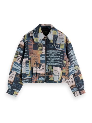 Scotch & Soda Damen Jacquard Jacket Jacke, Art Dept Collage, Mehrfarbig, U077, M von Scotch & Soda