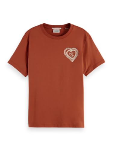 Scotch & Soda Damen Left Chest Artwork T-Shirt, Barely There U634, S von Scotch & Soda