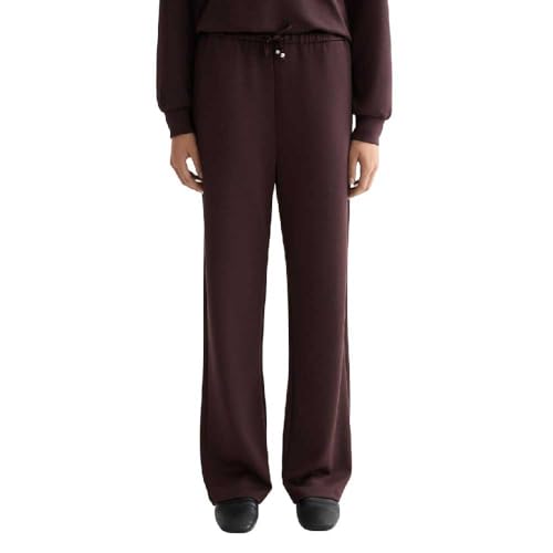Scotch & Soda Damen Modal Pin Tuck Sweatpants Trainingshose, Chocolate Plum, M von Scotch & Soda