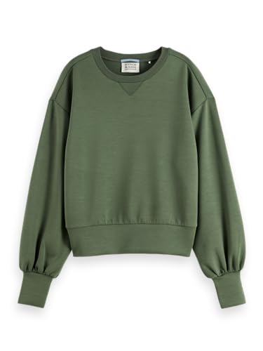 Scotch & Soda Damen Modal Fitted Sweatshirt, Thyme, M von Scotch & Soda