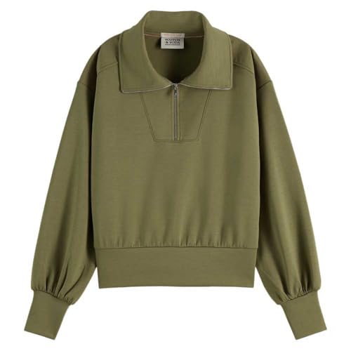 Scotch & Soda Damen Modal Utility Sweatshirt, Washed Military 7357, S EU von Scotch & Soda