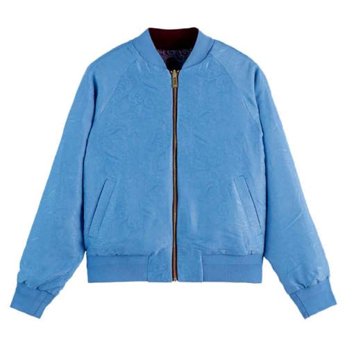 Scotch & Soda Damen Printed Reversible Jacket Bomber, Blue Mountain Paisley Lake Blue, M Scotch & Soda Damen Printed Reversible Jacket Bomber, Blue Mountain Paisley Lake Blue, M von Scotch & Soda