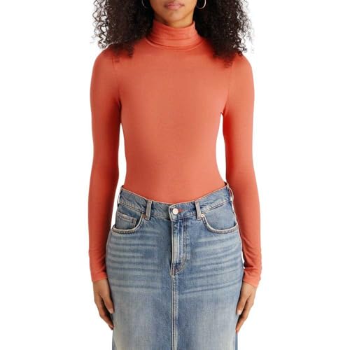 Scotch & Soda Damen Roll Up Neck Long Sleeve T-Shirt, Negroni, S Scotch & Soda Damen Roll Up Neck Long Sleeve T-Shirt, Negroni, S von Scotch & Soda