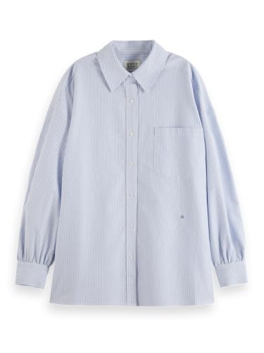 Scotch & Soda Damen Shirt Core Girlfriend Oxford Stripes Shirt, White and Blue Stripe,36 Scotch & Soda Damen Shirt Core Girlfriend Oxford Stripes Shirt, White and Blue Stripe,36 von Scotch & Soda