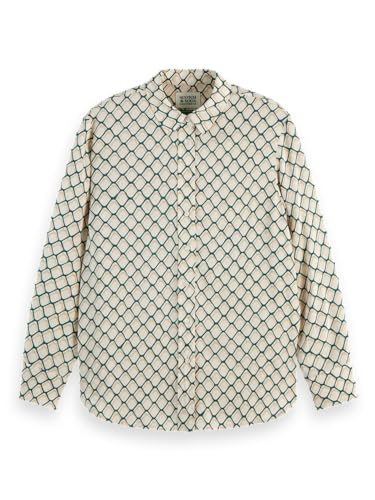 Scotch & Soda Damen Shirt Printed Relaxed Fit Shirt, Doubles Net,38 von Scotch & Soda