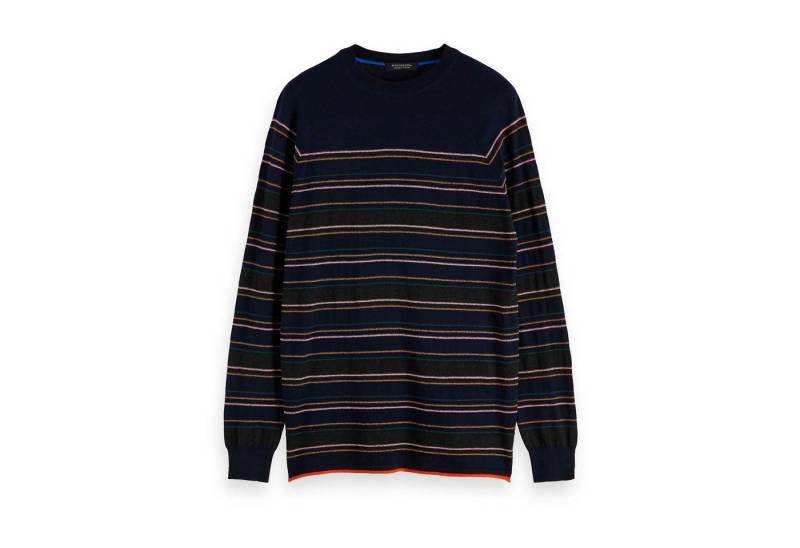 Scotch & Soda Fleecepullover Scotch & Soda Herren Pullover Crewneck Placement Stripes 152371 von Scotch & Soda