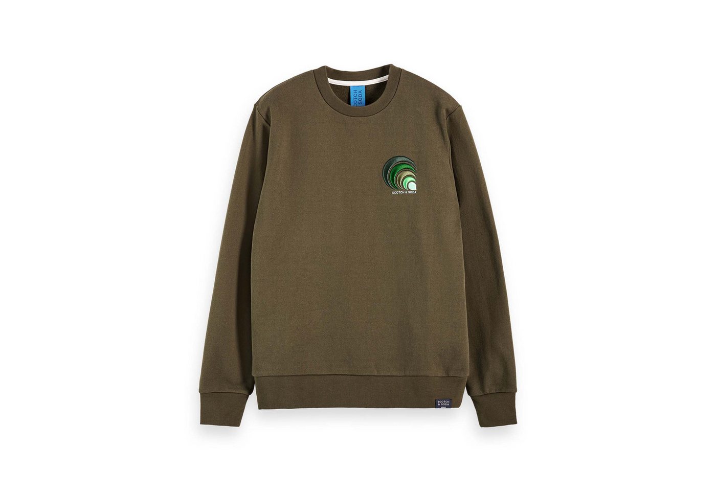 Scotch & Soda Fleecepullover Scotch & Soda Herren Sweatshirt Chest Embroidery Crewneck 156794 von Scotch & Soda