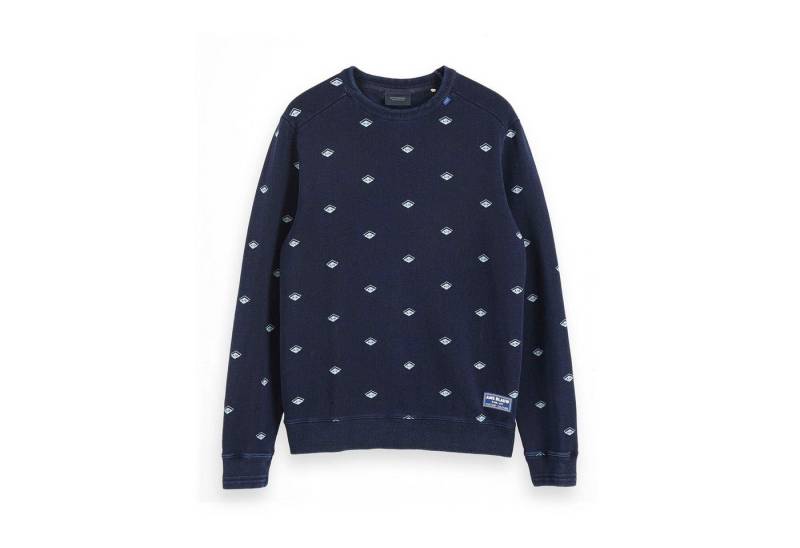 Scotch & Soda Fleecepullover Scotch & Soda Herren Sweatshirt Crewneck Allover Print 153574 von Scotch & Soda
