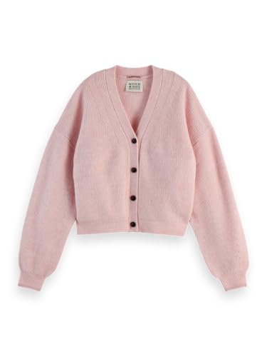Scotch & Soda Damen Fuzzy Relaxed-fit Cardigan Sweater, Pink Melange, M EU von Scotch & Soda