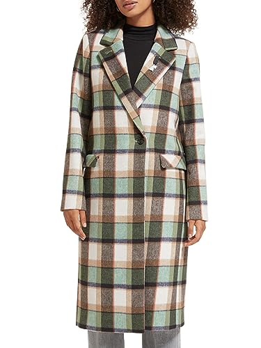 Scotch & Soda Green Check Single Breasted Coat von Scotch & Soda