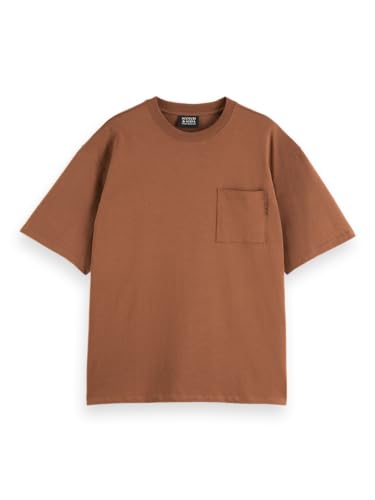 Scotch & Soda Herren 3 Crosses Pocket Loose-fit T-Shirt, Soft Silt, M EU von Scotch & Soda