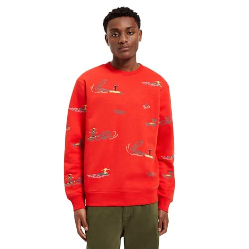 Scotch & Soda Herren All-Over Embroidery Sweatshirt, Boat Red, L von Scotch & Soda