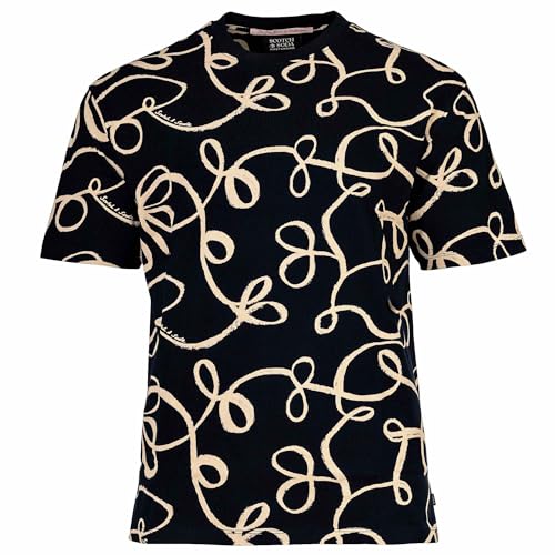 Scotch & Soda Herren All Over Print T-Shirt, Ribbon Navy AOP 401, XXL von Scotch & Soda