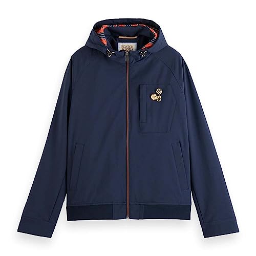 Scotch & Soda Herren Classic Hooded Soft-Shell Jacket Kapuzenjacke, Night 0002, L von Scotch & Soda