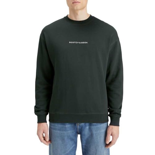 Scotch & Soda Herren Core - Logo Front Chest Sweatshirt, Grachten Green, XXL EU von Scotch & Soda