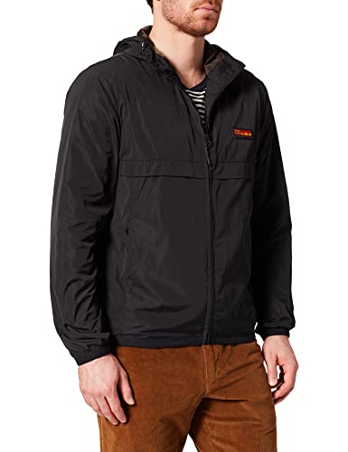 Scotch & Soda Herren Doppelte Kapuze Jacke, Schwarz (Black 0008), Large (Herstellergröße:L) von Scotch & Soda