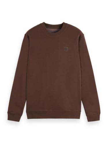 Scotch & Soda Herren Essential Badge Logo Crewneck Sweatshirt, Demitasse, S von Scotch & Soda
