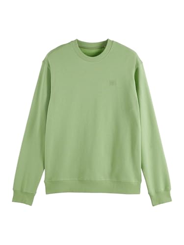 Scotch & Soda Herren Essential Badge Logo Crewneck Sweatshirt, Pistachio, L von Scotch & Soda