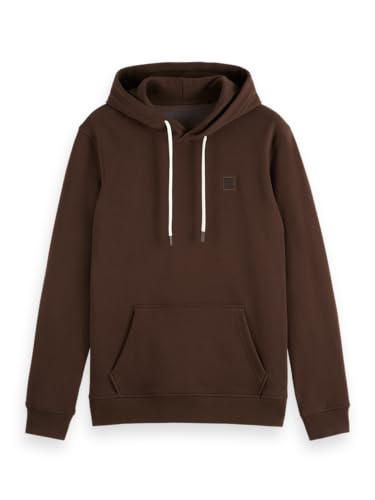Scotch & Soda Herren Essential Badge Logo Hooded Sweatshirt Kapuzenpullover, Demitasse 201, XL von Scotch & Soda