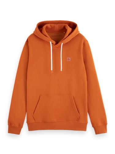 Scotch & Soda Herren Essential Badge Logo Hooded Sweatshirt Kapuzenpullover, Rust 610, XXL von Scotch & Soda
